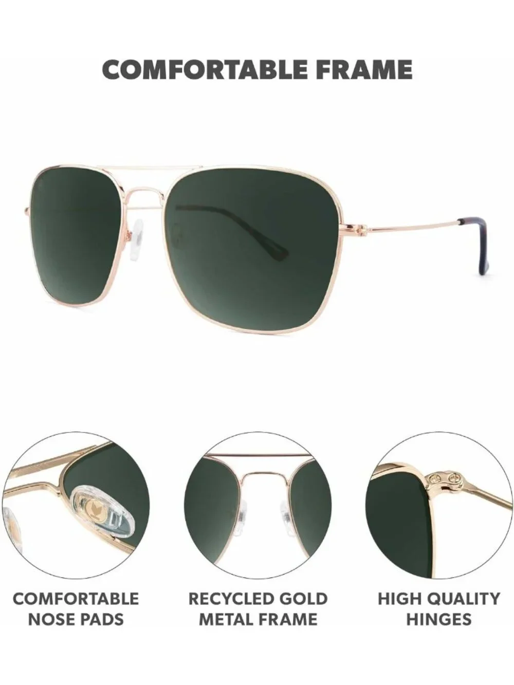 Stylish Polarized Navigator Sunglasses for Men & Women - UV Protection